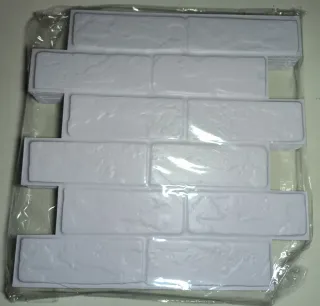 20 Azulejos Adhesivos Imitación Ladrillo Blanco