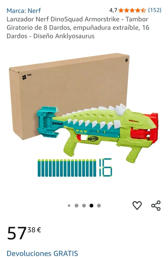 Pistola de dardos Nerf  juguete