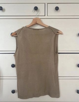 Chaleco punto con abalorios