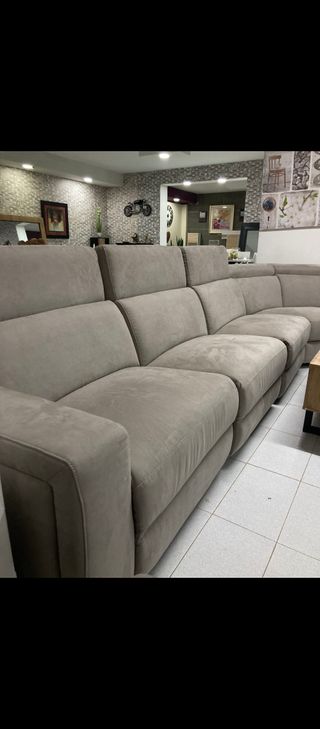 Sofá Rinconera Beige/Gris