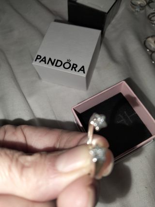 Anillo Pandora Plata 925 Ajustable Circonitas