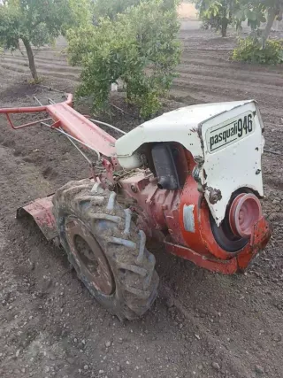 Se labran huertos con motocultor