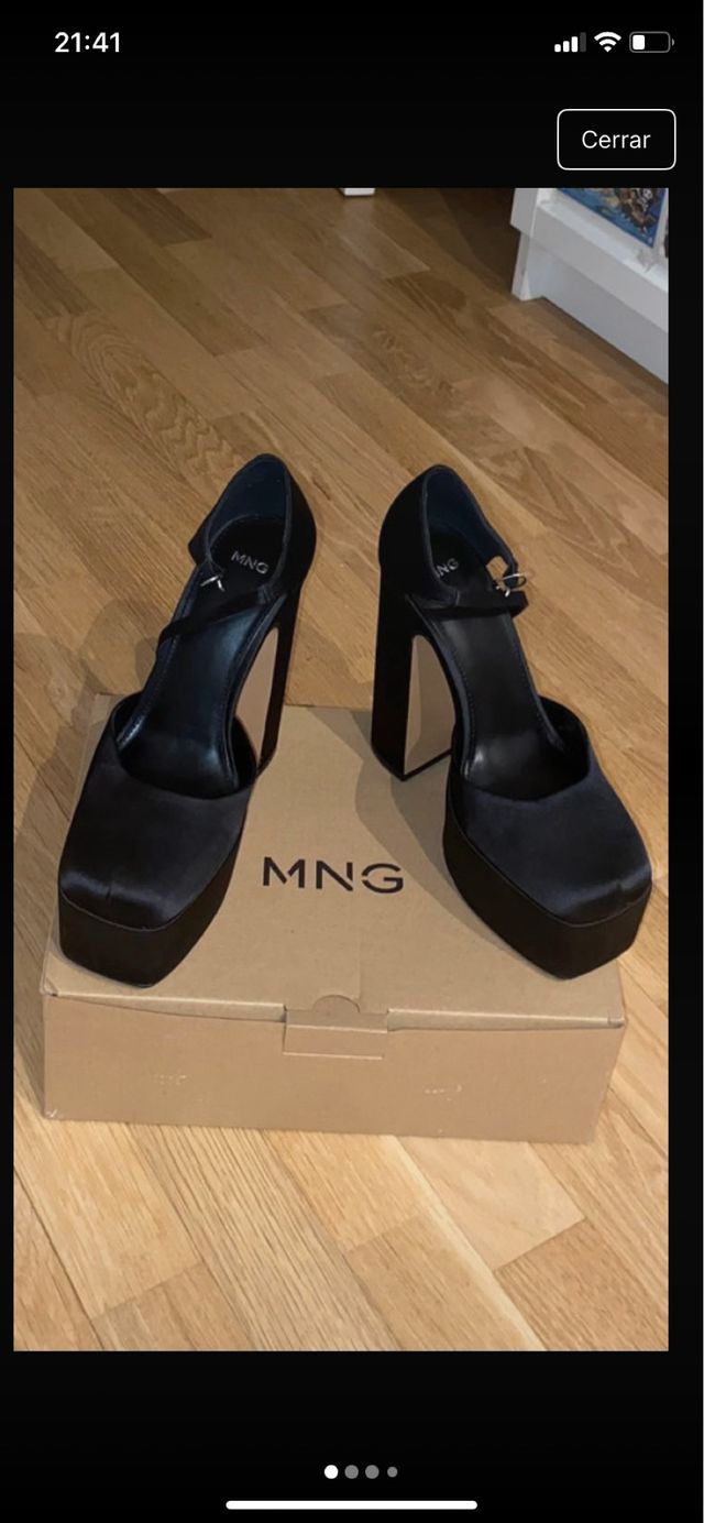 Tacones Mango negros plataforma