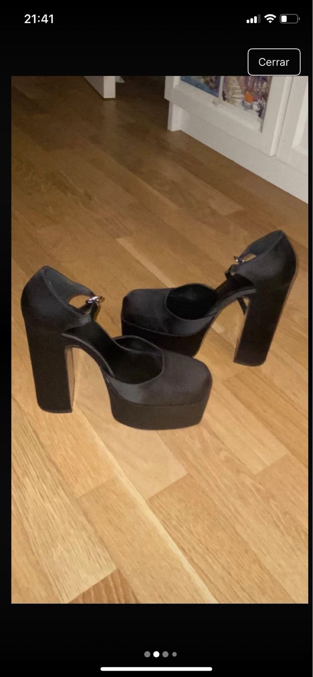 Tacones Mango negros plataforma