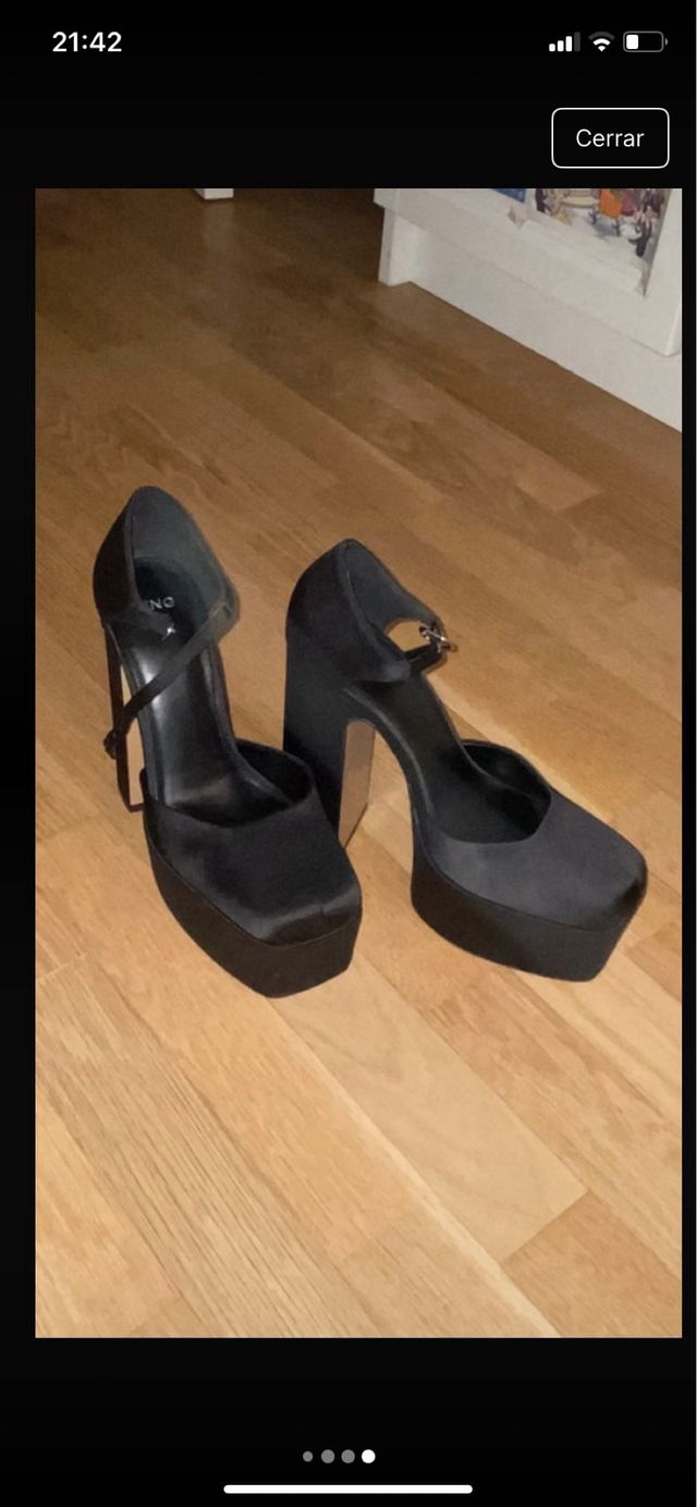 Tacones Mango negros plataforma