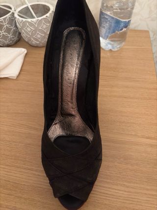 Scarpe Alberto Venturini tacco viola peep toe
