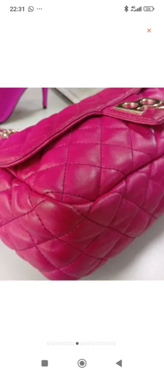Bolso Purificación García Fucsia Piel