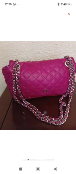 Bolso Purificación García Fucsia Piel