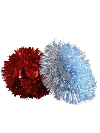 Lote adornos Navidad rojo y plata