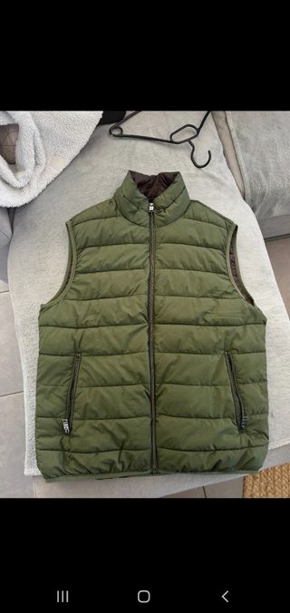 Chaleco Mango XL verde casi sin uso