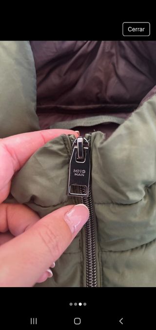Chaleco Mango XL verde casi sin uso