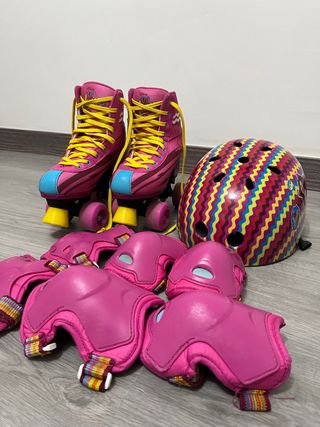 Patines Soy Luna talla 34/35  Protecciones y Casco