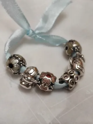 6 Charms Pandora Originales Plata
