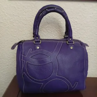 Bolso Purificación García Piel Morado