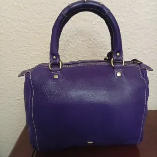 Bolso Purificación García Piel Morado