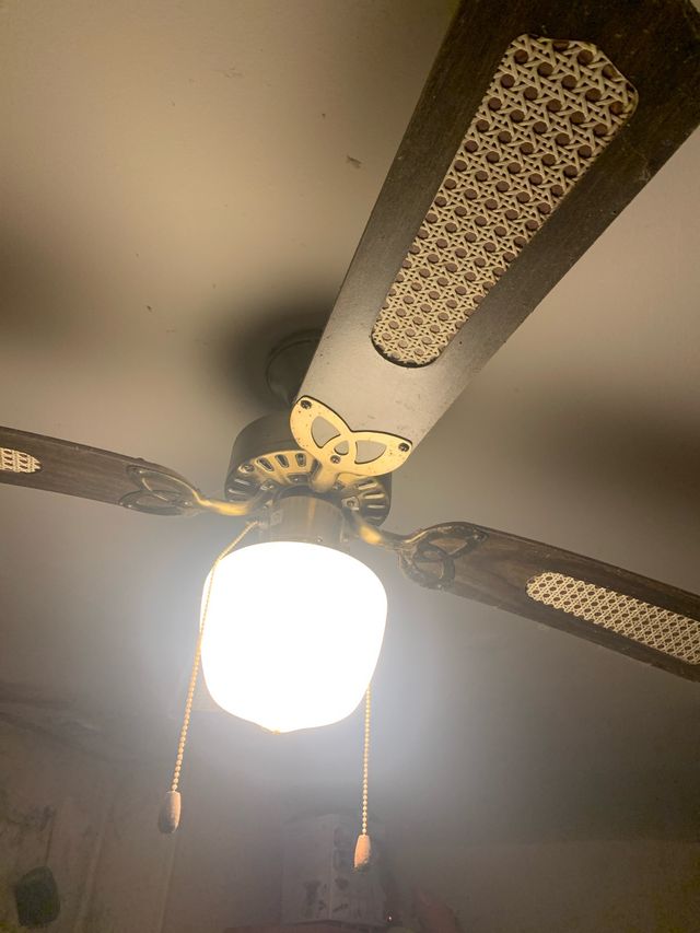 Ventilador de techo madera y rejilla