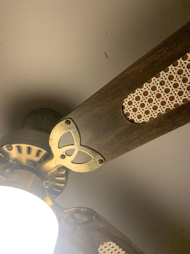 Ventilador de techo madera y rejilla