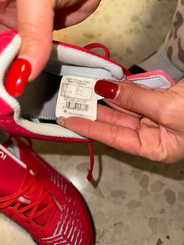 Zapatillas de fútbol sala Kipsta rojas