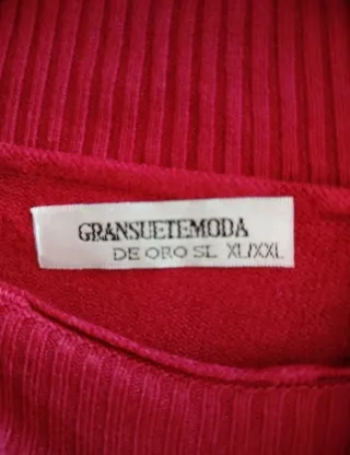 Vestido de invierno rojo talla única
