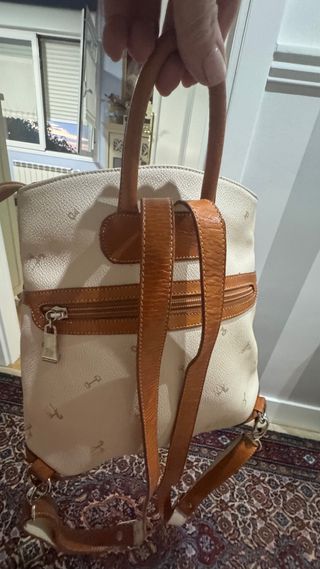 Mochila Bolso Petusco Beige y Marrón