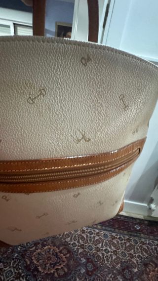 Mochila Bolso Petusco Beige y Marrón