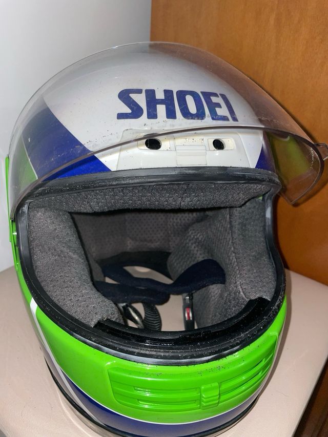 Casco Moto SHOEI Bianco/Verde/Blu
