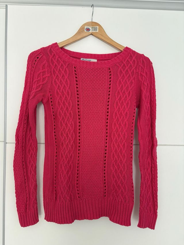 Jersey Stradivarius Rosa Trenzado