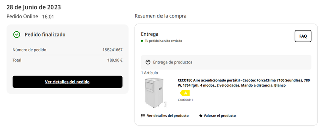 Cecotec Aire Acondicionado Portátil ForceClima 710