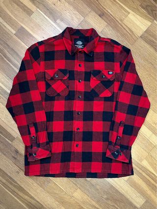 Camisa Dickies a cuadros roja y negra XL