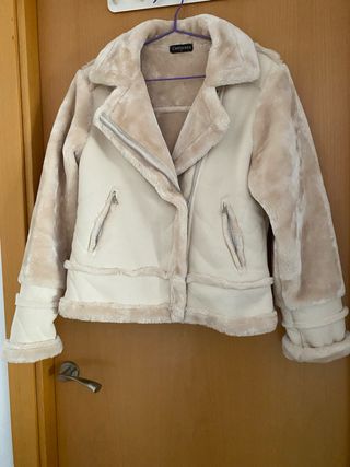 Cazadora Biker Antelina y Borreguito Cantarana L