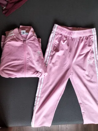 Conjunto Chándal Adidas Rosa Talla 14-15 Años