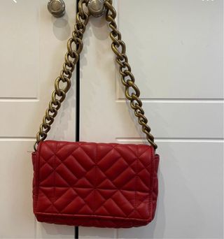 Bolso Zara Acolchado Cadena Dorada