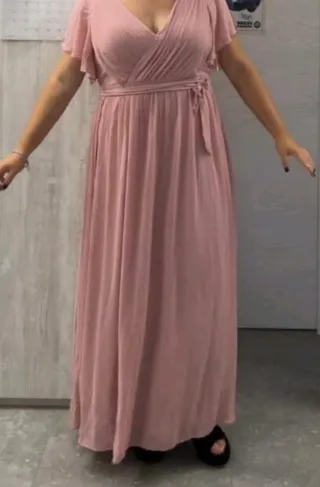 Vestido rosa largo fiesta