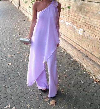 Mono largo morado para eventos