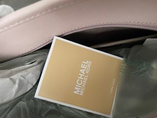 Borsa shopper Michael Kors rosa e oro