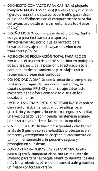 Silla Paseo Bebeconfort Zephir Compacta