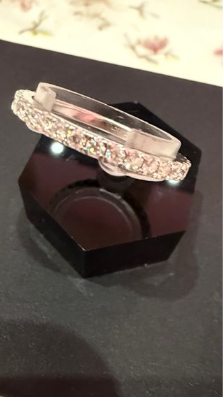 Anillo Moissanita medida 19.8 plata 925 baño oro 
