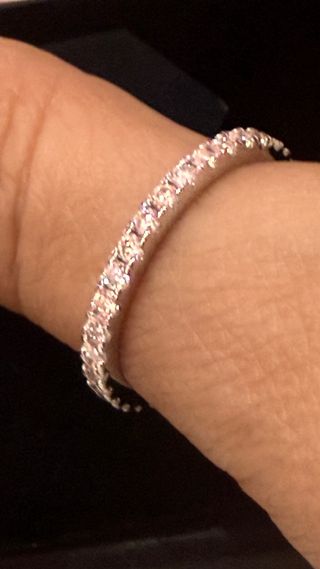 Anillo Moissanita medida 19.8 plata 925 baño oro 