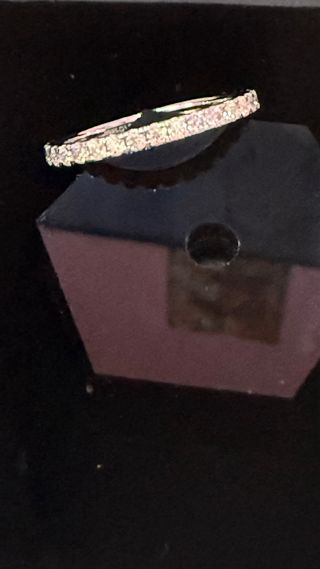 Anillo Moissanita medida 19.8 plata 925 baño oro 
