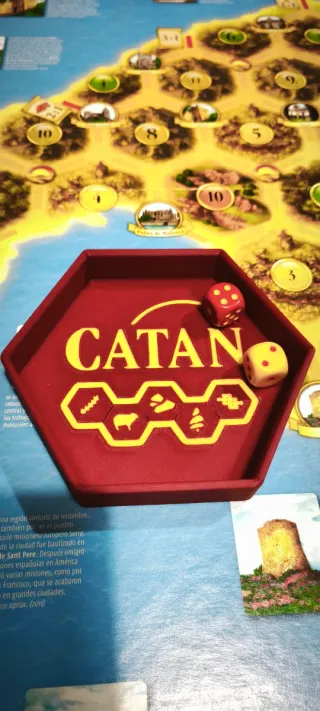 Bandeja de dados Catan.