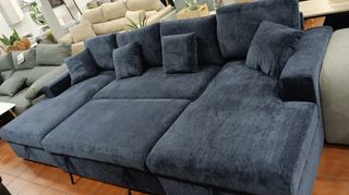 Sofá cama elegante beige/gris
