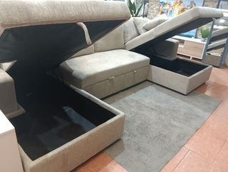 Sofá cama elegante beige/gris