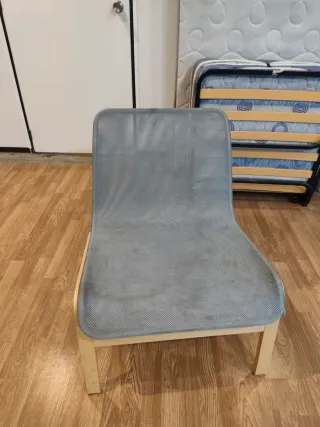 Silla IKEA NOLMYRA Madera Abedul Tela Gris