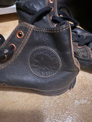 Converse Cuero Negras Talla 39