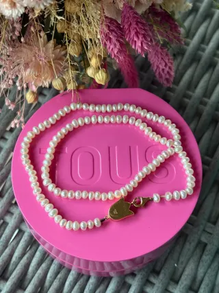 Collar Tous Tulipán Perlas Oro