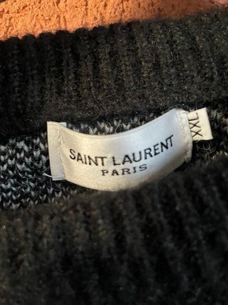Maglione Saint Laurent nero con scritte