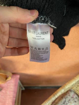 Maglione Saint Laurent nero con scritte