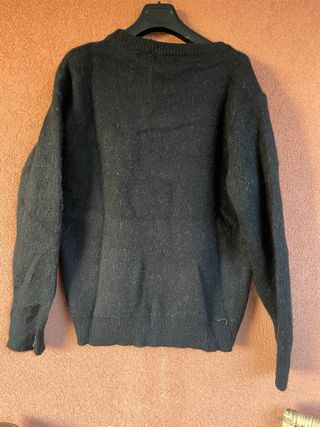 Maglione Saint Laurent nero con scritte