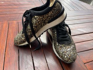 Scarpe Casadei donna oro e nere taglia 37