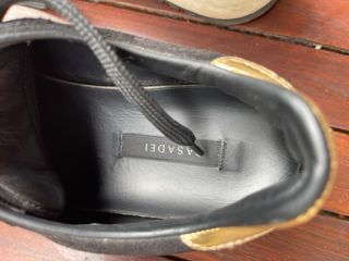 Scarpe Casadei donna oro e nere taglia 37